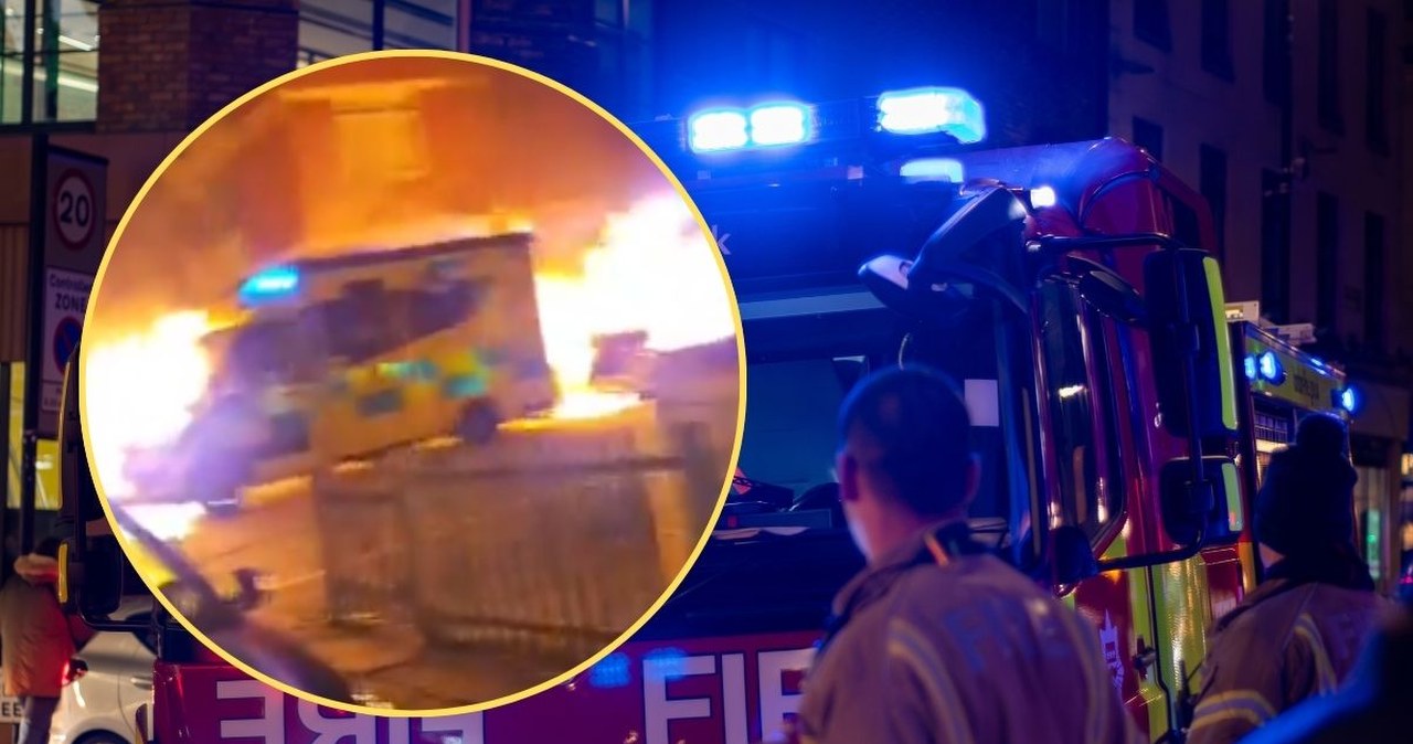 Ogień i eksplozje w Londynie. Spłonęły karetki pogotowia
