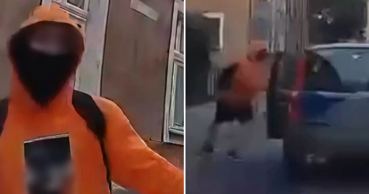 "Spider-Man z Kluczborka" zaatakował kierowcę. Scena jak z filmu, policja pokazała wideo