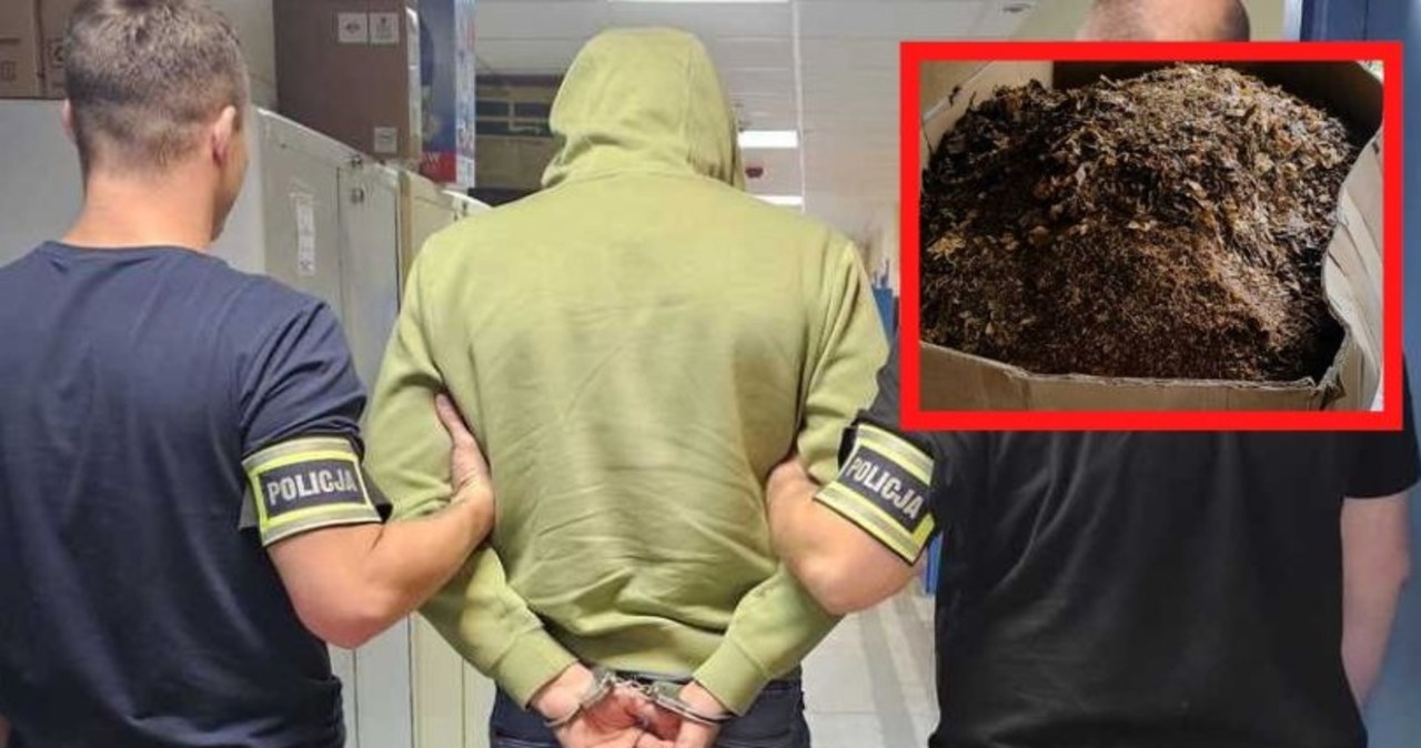 Ponad 670 kg nielegalnego tytoniu na posesji. Policja ujęła sprawców na gorącym uczynku