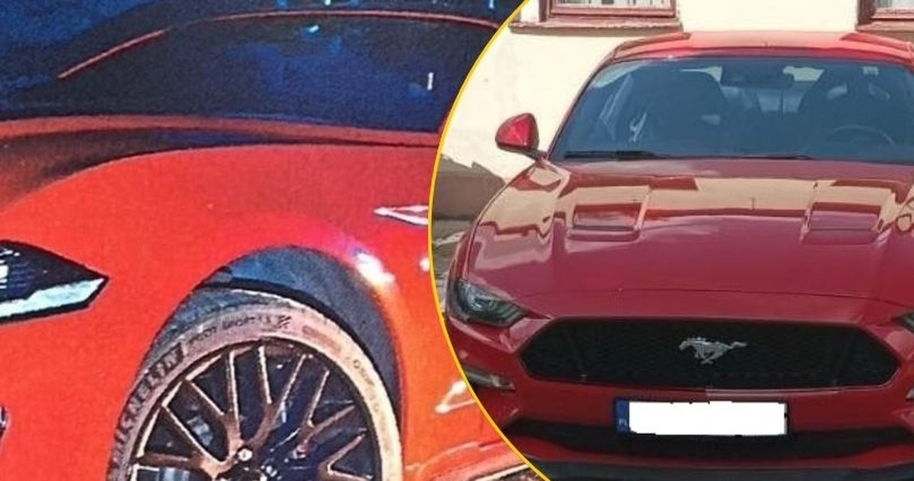 Policja dostała czerwonego mustanga. Okoliczności zaskakują