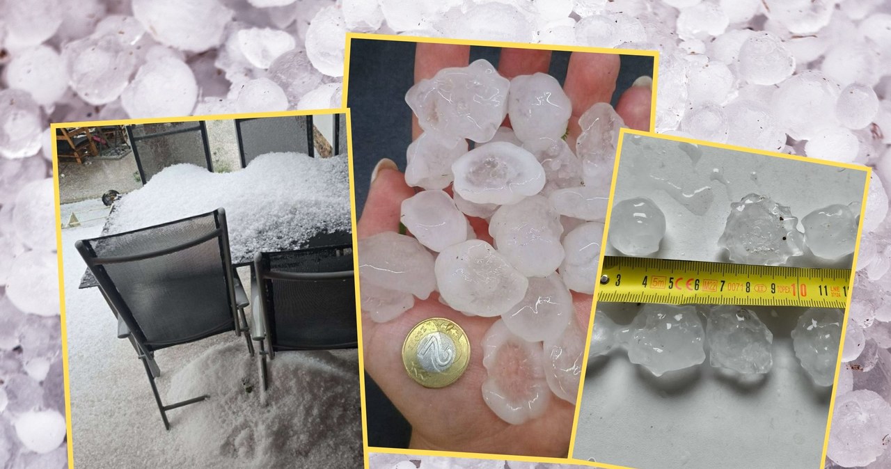 Nawałnice z gradem nad Polską. Ludzie bez prądu, spadały kule o średnicy 3 cm