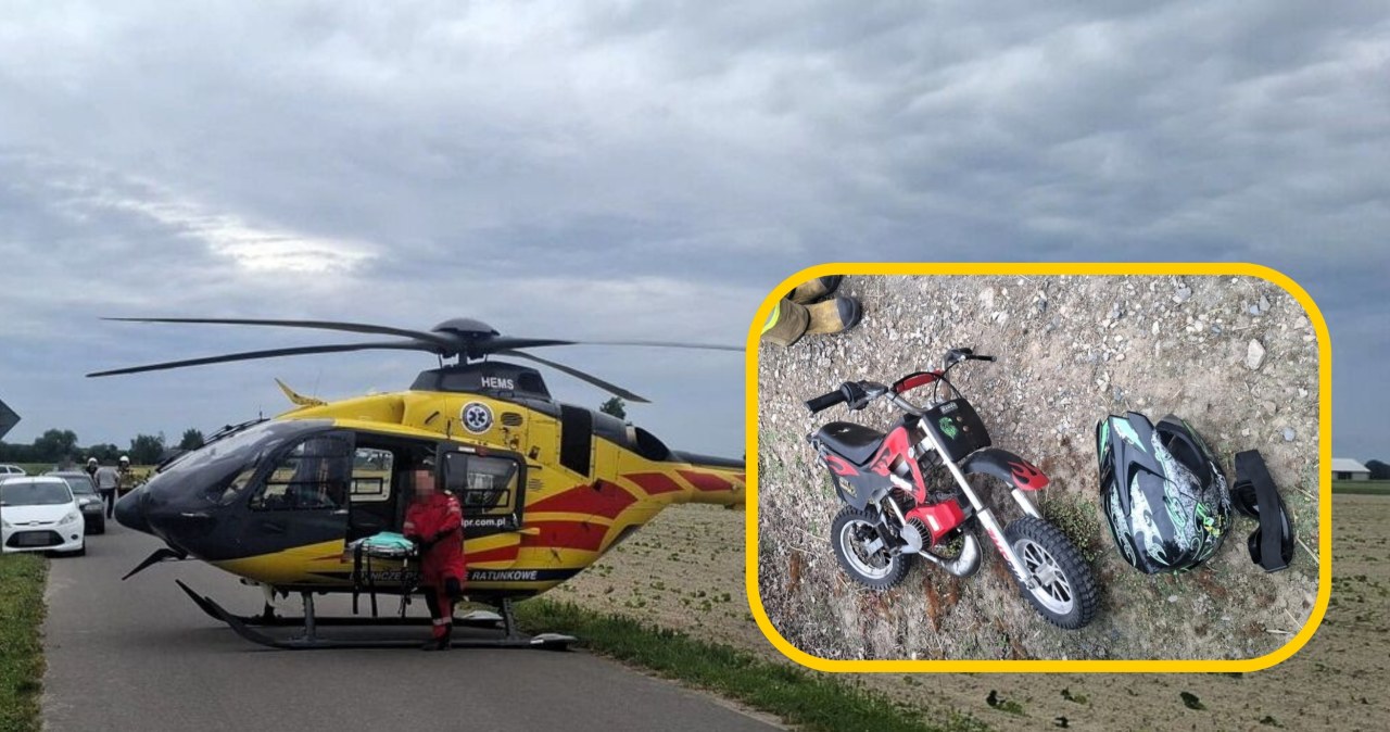 6-latek ranny w wypadku. Jechał minicrossem niedopuszczonym do ruchu
