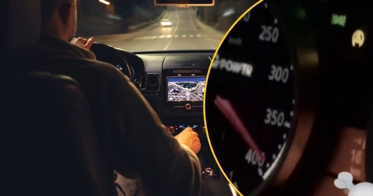 ​Na liczniku 390 km/h, telefon w ręku i nocna Warszawa