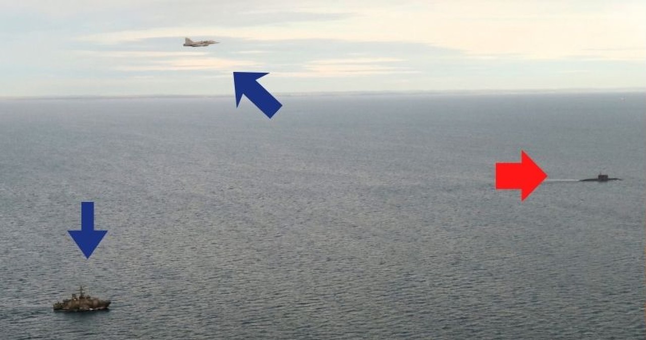 Szwedzkie wojsko na ogonie okrętu Floty Czarnomorskiej