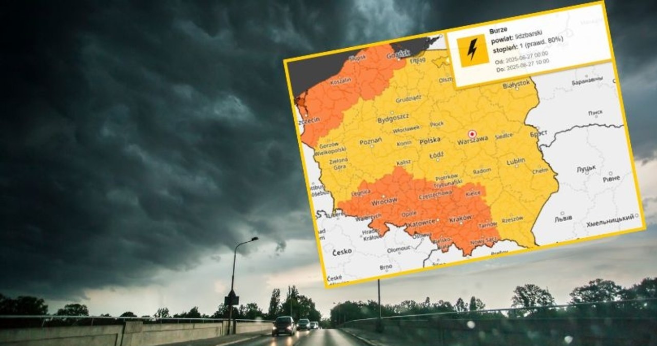 Alerty RCB rozesłane. Szykuje się niespokojny wieczór i noc