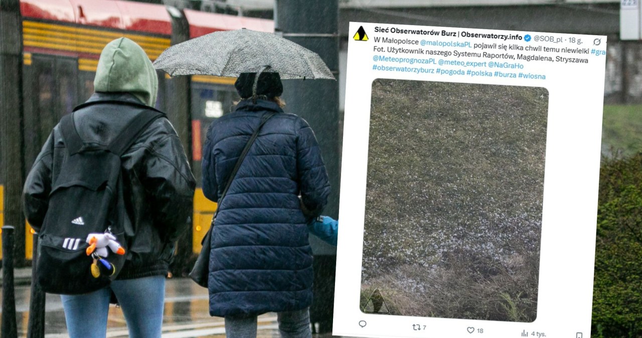 Burza nad Polską. Spadł grad wielkości małych piłeczek