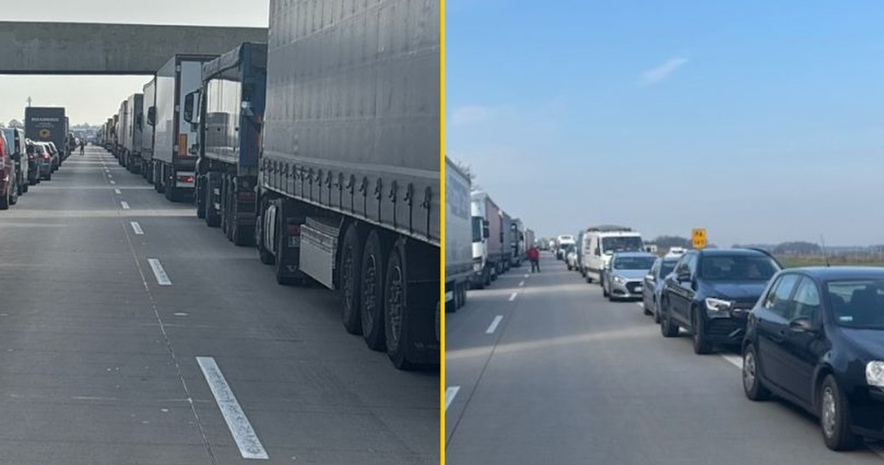 Zderzenie trzech ciężarówek na A4. Występowały utrudnienia