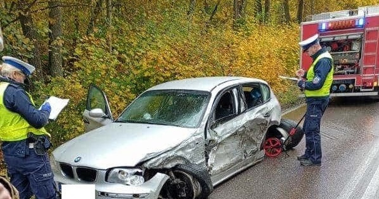 Kolumbijczyk stracił panowanie nad bmw. Poważny wypadek na Kaszubach