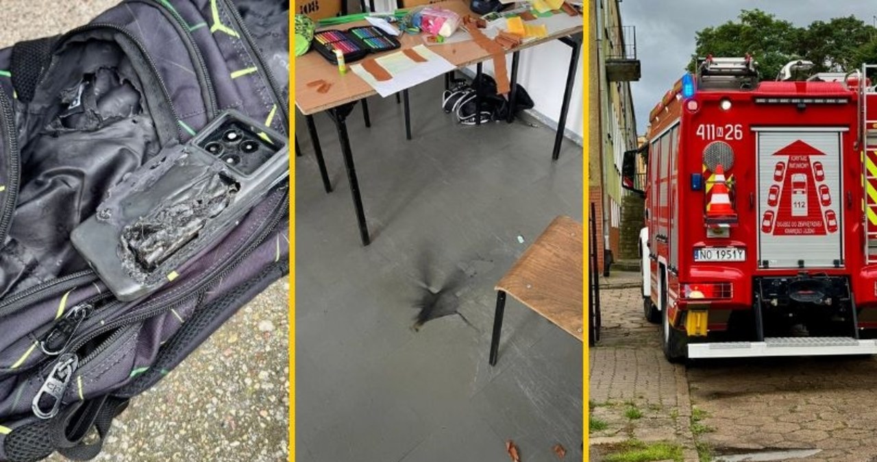 Eksplozja w podstawówce w Braniewie. Telefon wybuchł w plecaku ucznia