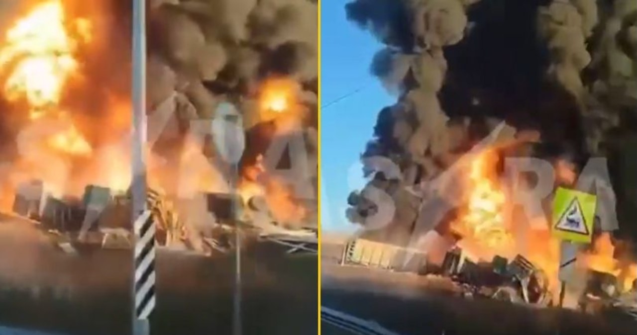 Gigantyczny pożar w Rosji. Pociąg z benzyną w ogniu, zobacz wideo