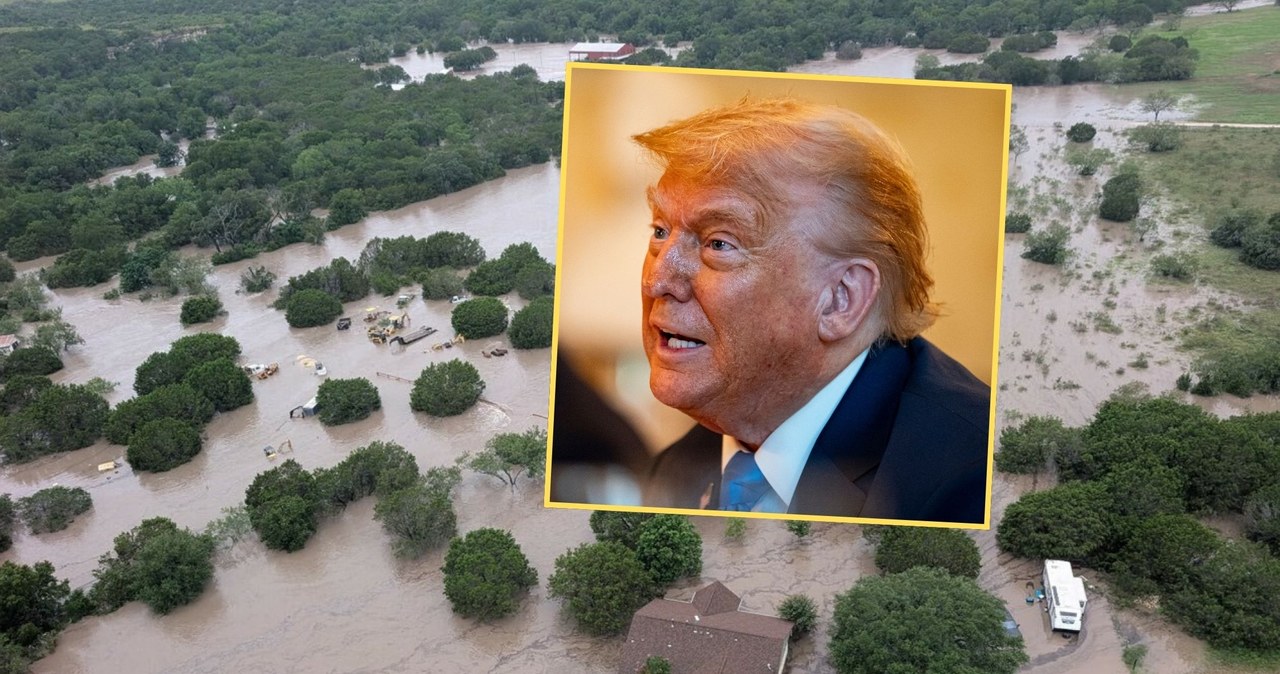 Krytyka Trumpa po powodzi w Teksasie. Rzeczniczka odpowiada: To był akt Boga