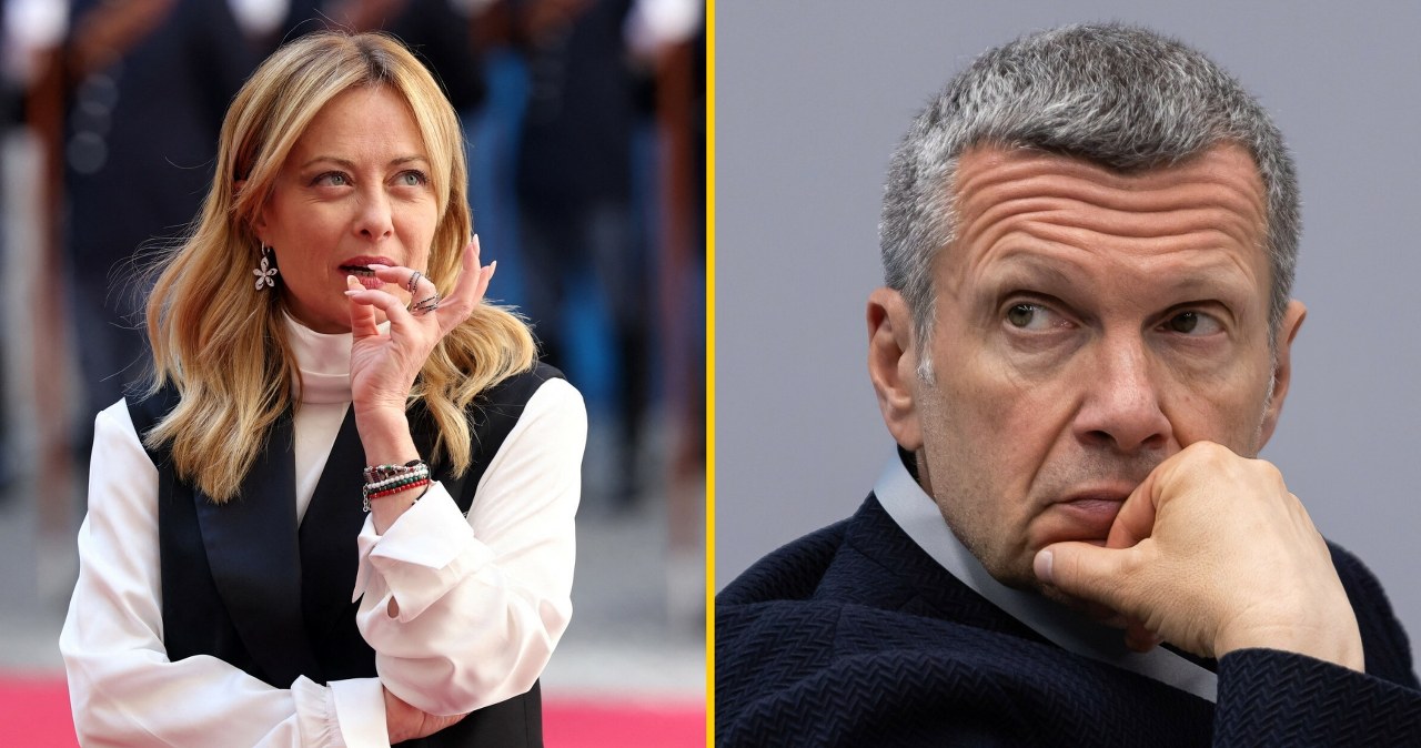 Kremlowski propagandysta obrażał Meloni na wizji. Ambasador wezwany do MSZ