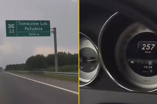 Pędził Mercedesem 257 km/h na S17. Nagraniem pochwalił się w sieci i wpadł