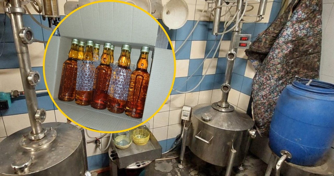 ​"Na własny użytek". Miał na posesji bimbrownię, wpadł przy kontroli drogowej