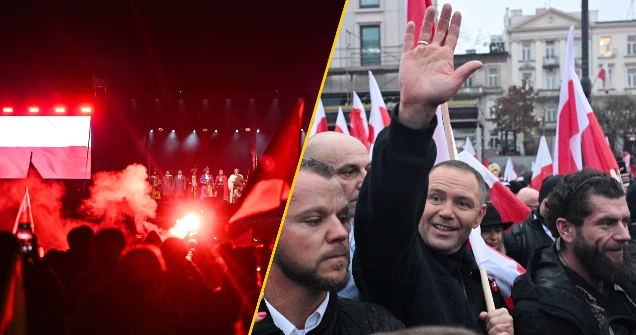 Marsz Niepodległości przeszedł ulicami Warszawy. Wśród uczestników prezydent Nawrocki [NA ŻYWO]