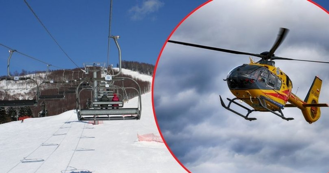 Groźny wypadek na stoku w Zawoi. 8-letnia dziewczynka spadła z krzesełka