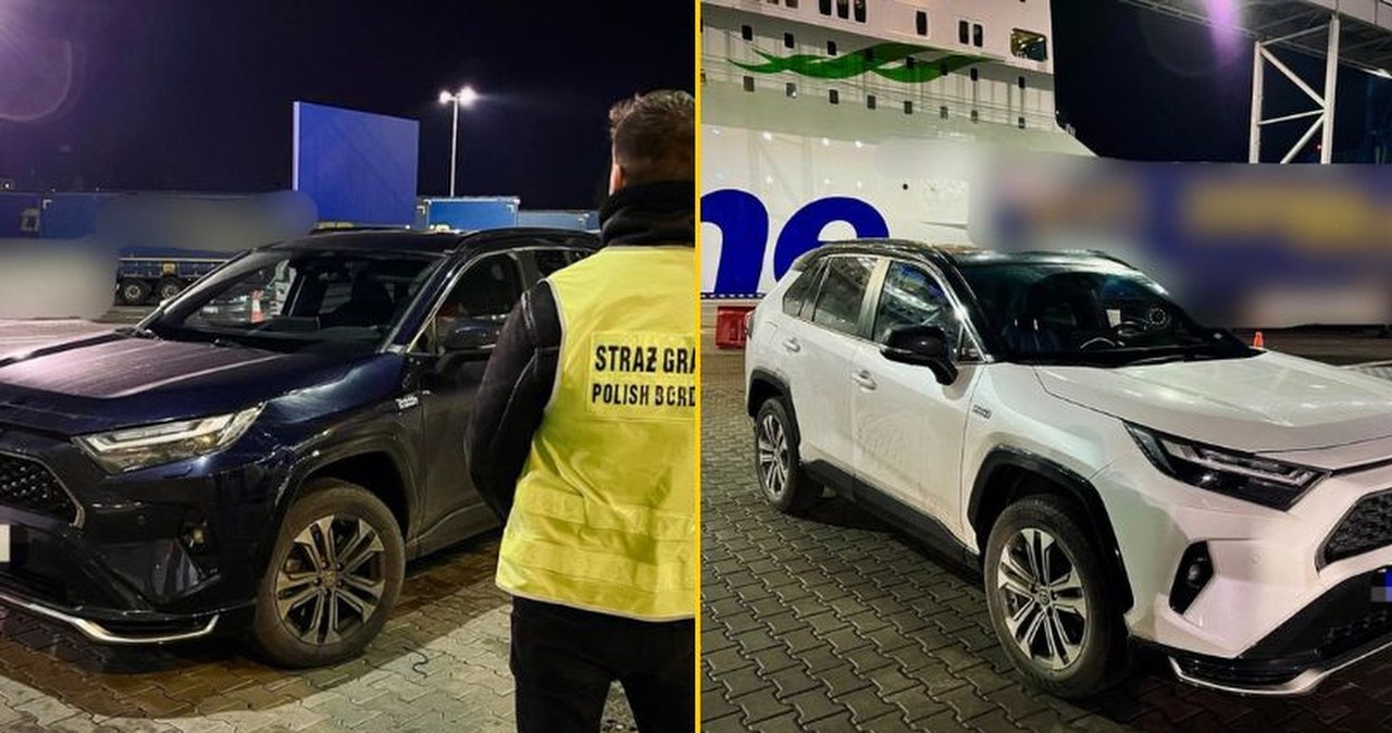 Auta skradzione w Norwegii odnalezione w Gdyni. Zatrzymanie podczas kontroli promu