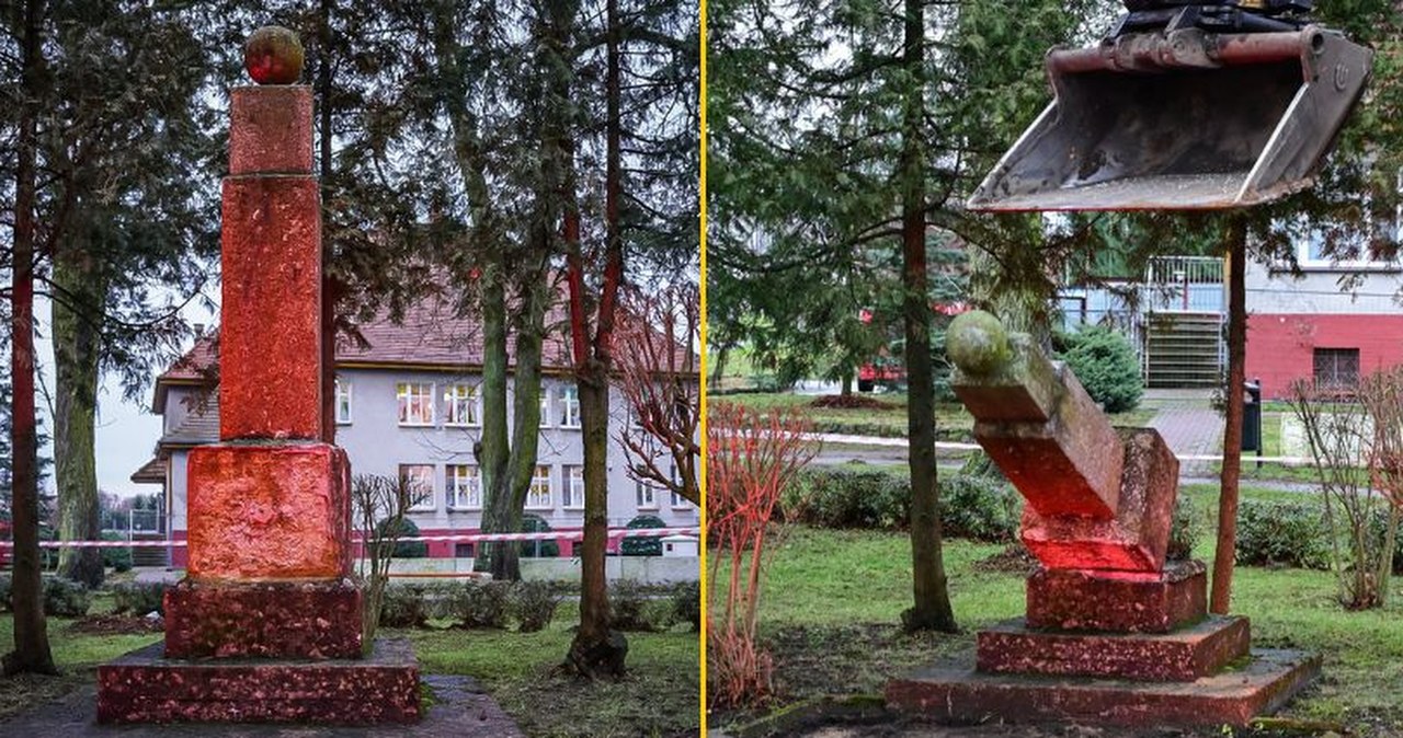 Runął pomnik upamiętniający Armię Czerwoną. "Ruski mir nie ma prawa tutaj sięgać"