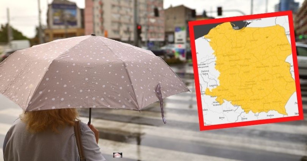 Pochmurnie i opady deszczu. IMGW wydał ostrzeżenia dla 15 województw