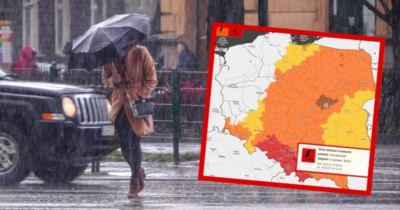 Silny deszcz i burze. IMGW wydał ostrzeżenia I, II i III stopnia