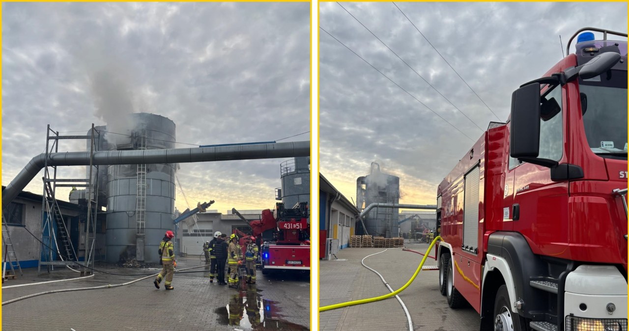 Wybuch i pożar silosu. Akcja strażaków w Małopolsce