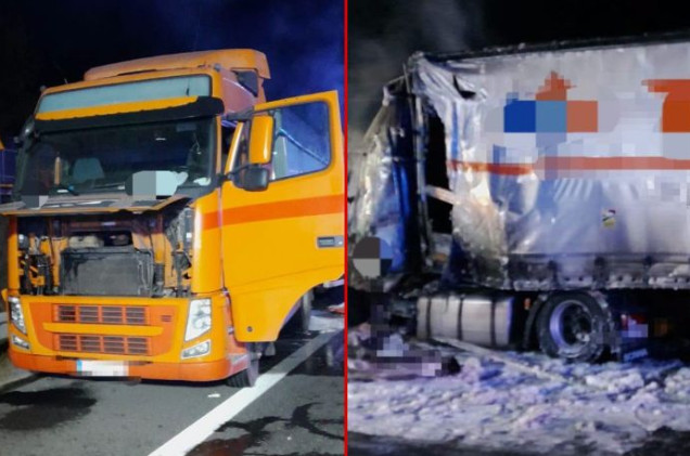 Tragiczny wypadek na S12. Zderzyły się dwa tiry, jedna osoba nie żyje