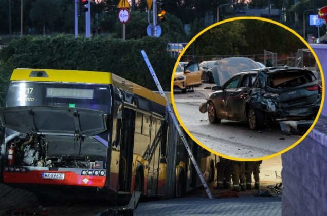 Taranował auta, wjechał do przejścia podziemnego. Co było przyczyną wypadku autobusu w stolicy?