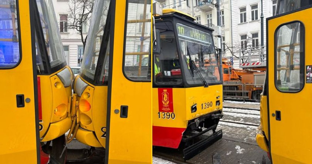 Kolizja tramwajów w Warszawie. Są poszkodowani