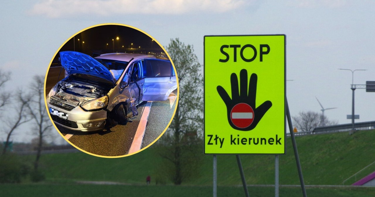 87-latek wjechał na A4 pod prąd i doprowadził do "czołówki". Poniósł konsekwencje