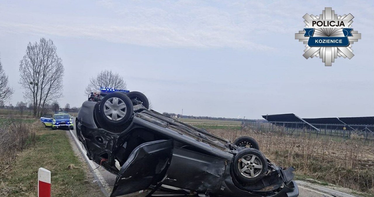 Pijana matka dachowała na Mazowszu. Miała 3 promile alkoholu w organizmie. NAGRANIE