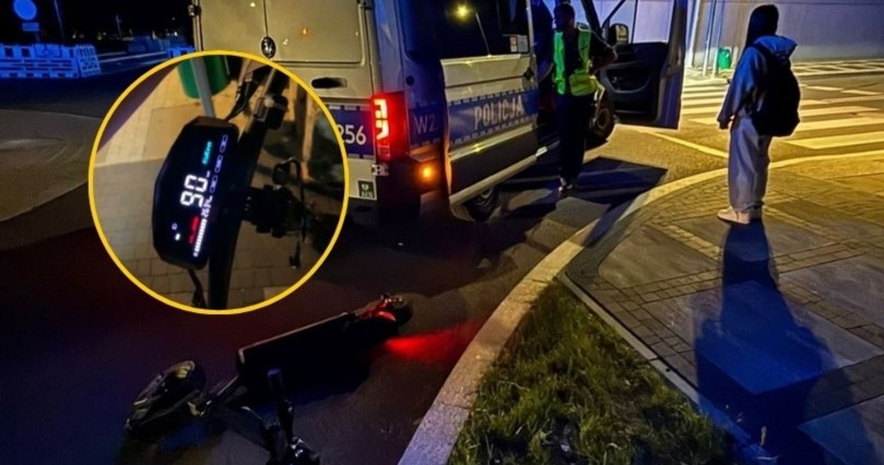 Na widok policji 15-latek zaczął uciekać. Pędząc hulajnogą, omal nie potrącił pieszych