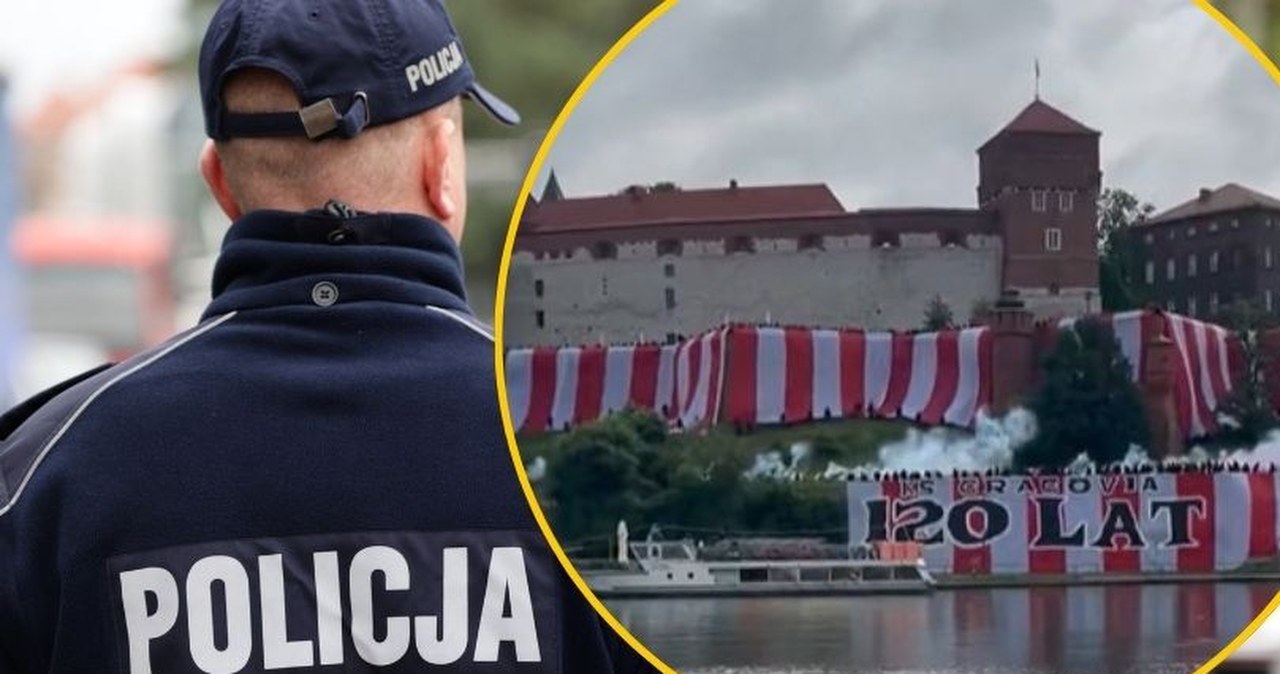 Race i flagi Cracovii na Wawelu. Policja wylegitymowała 125 osób