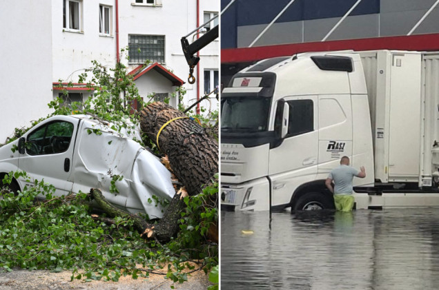 Wrocław pod wodą. Zalane ulice, powalone drzewa i ogromne korki