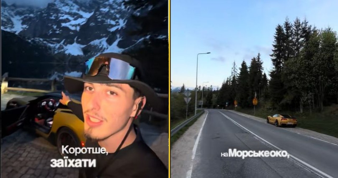 Wjechał Corvettą pod samo Morskie Oko. Kara? Internauci oburzeni