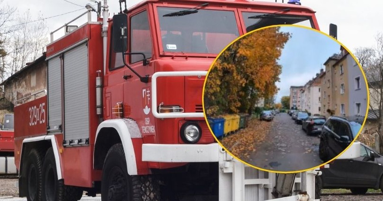 Jechali ratować życie. Auta zaparkowane po obu stronach odcięły drogę strażakom