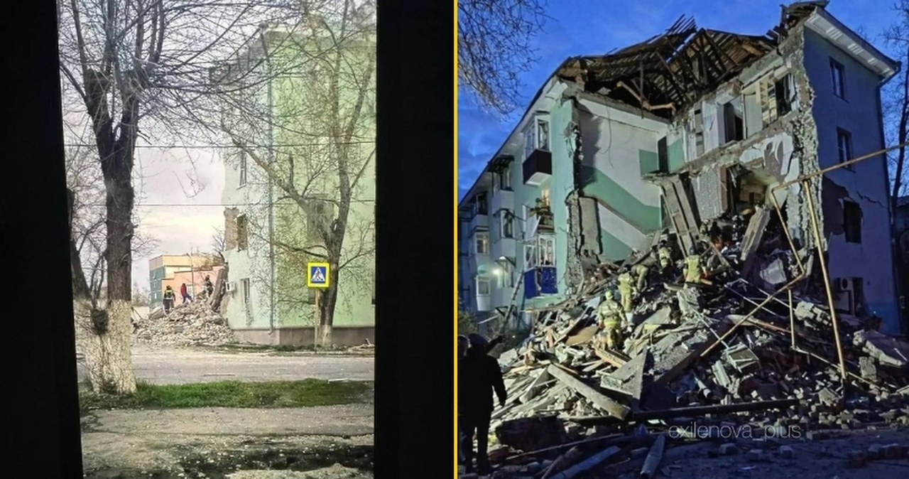 Ukraiński dron uderzył w blok. Nie żyją dwie osoby, wielu rannych